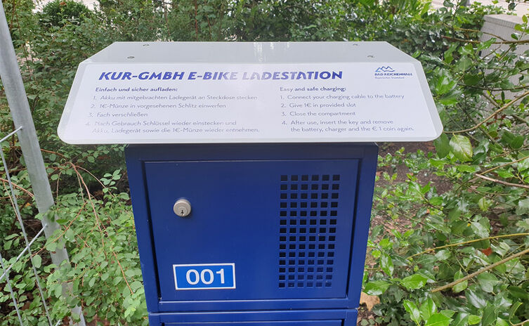 E-Bike Ladestation im Ortenaupark Bad Reichenhall