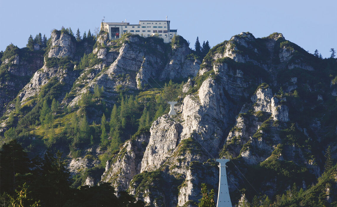 Blick auf die Predigtstuhl Bergstation in Bad Reichenhall