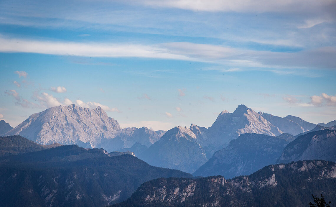 Blick zu Watzmann und Hochkalter